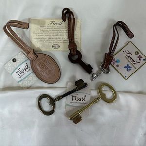 Fossil key charms and tags